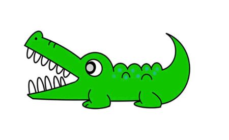 Detail Crocodile Drawing Nomer 9