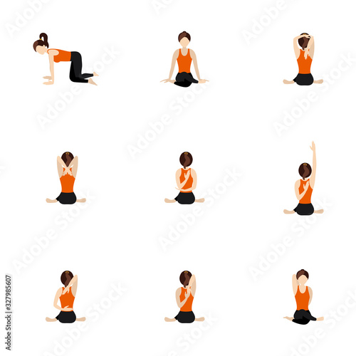 Detail Yoga Asanas Poster Nomer 8