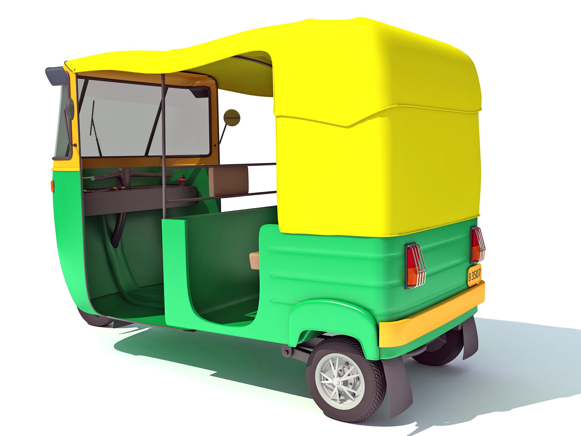 Detail Auto Rickshaw Blueprint Nomer 13