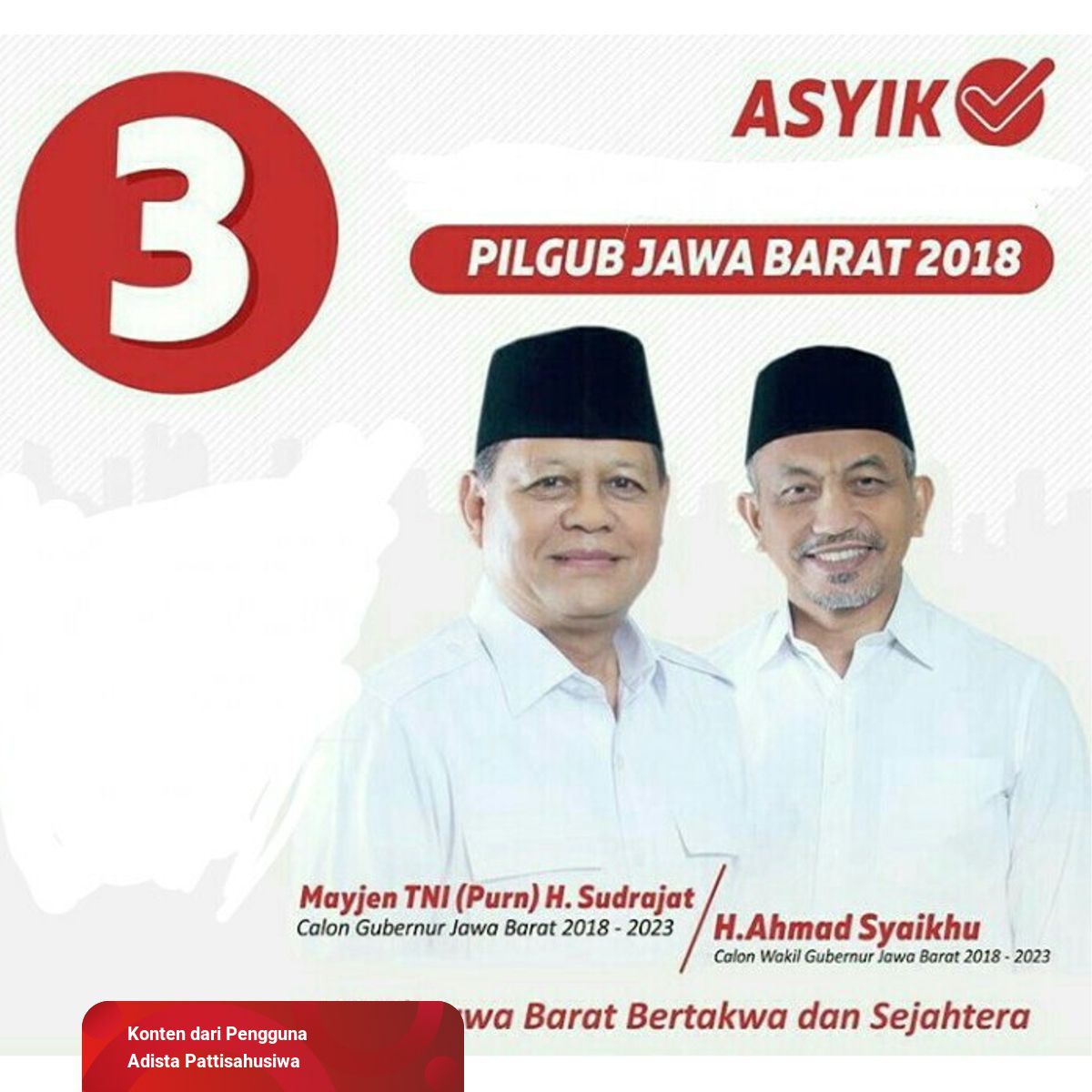 Detail Foto Pasangan Calon Gubernur Jawa Barat Nomer 20