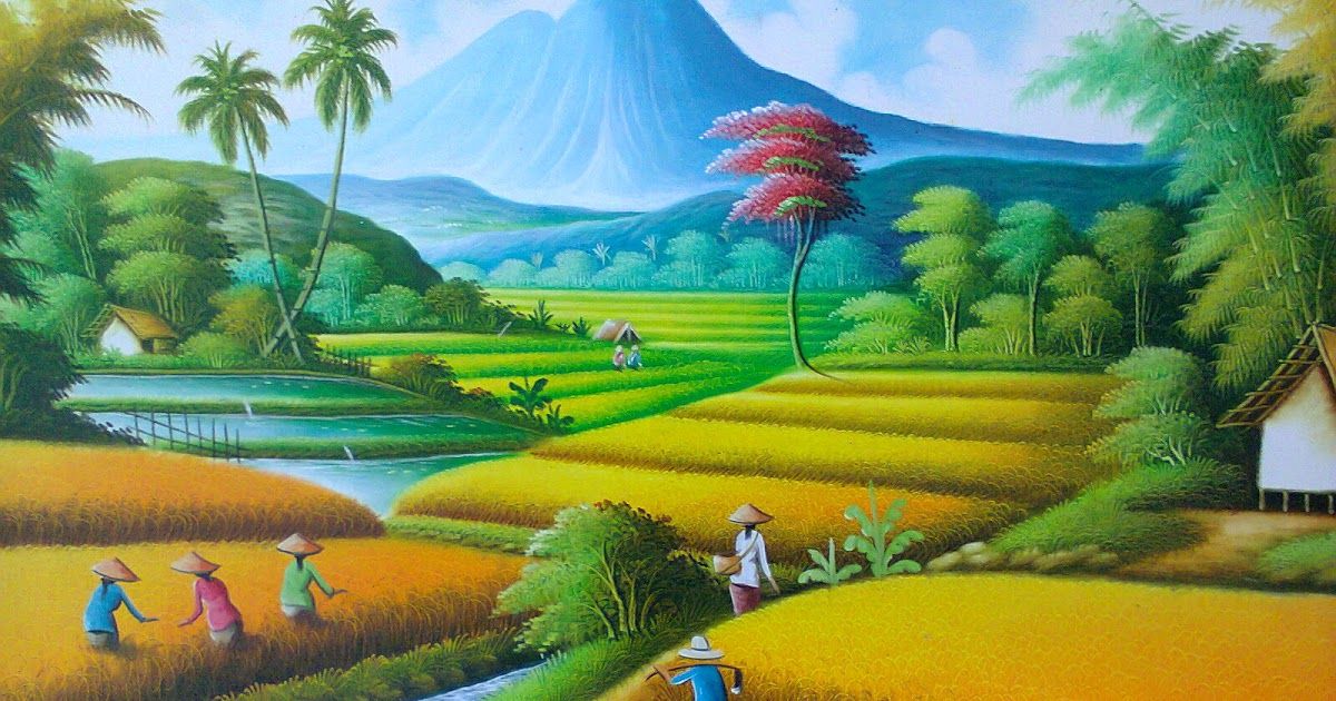 Detail Foto Pemandangan Gunung Dan Sawah Nomer 33