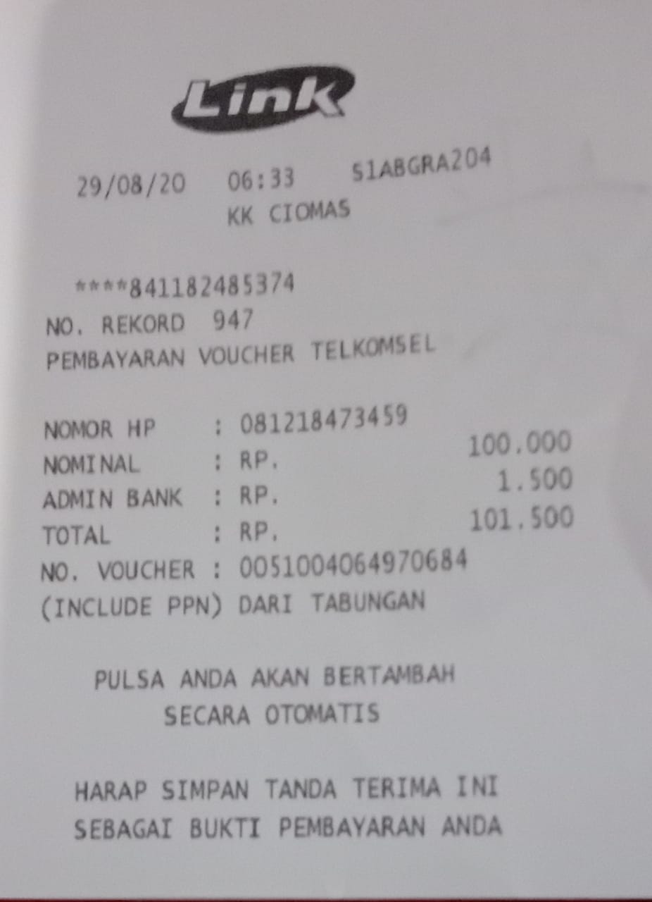 Detail Foto Pembayaran Pulsa Nomer 36