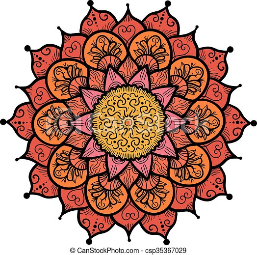 Detail Blumen Mandala Vorlage Nomer 12