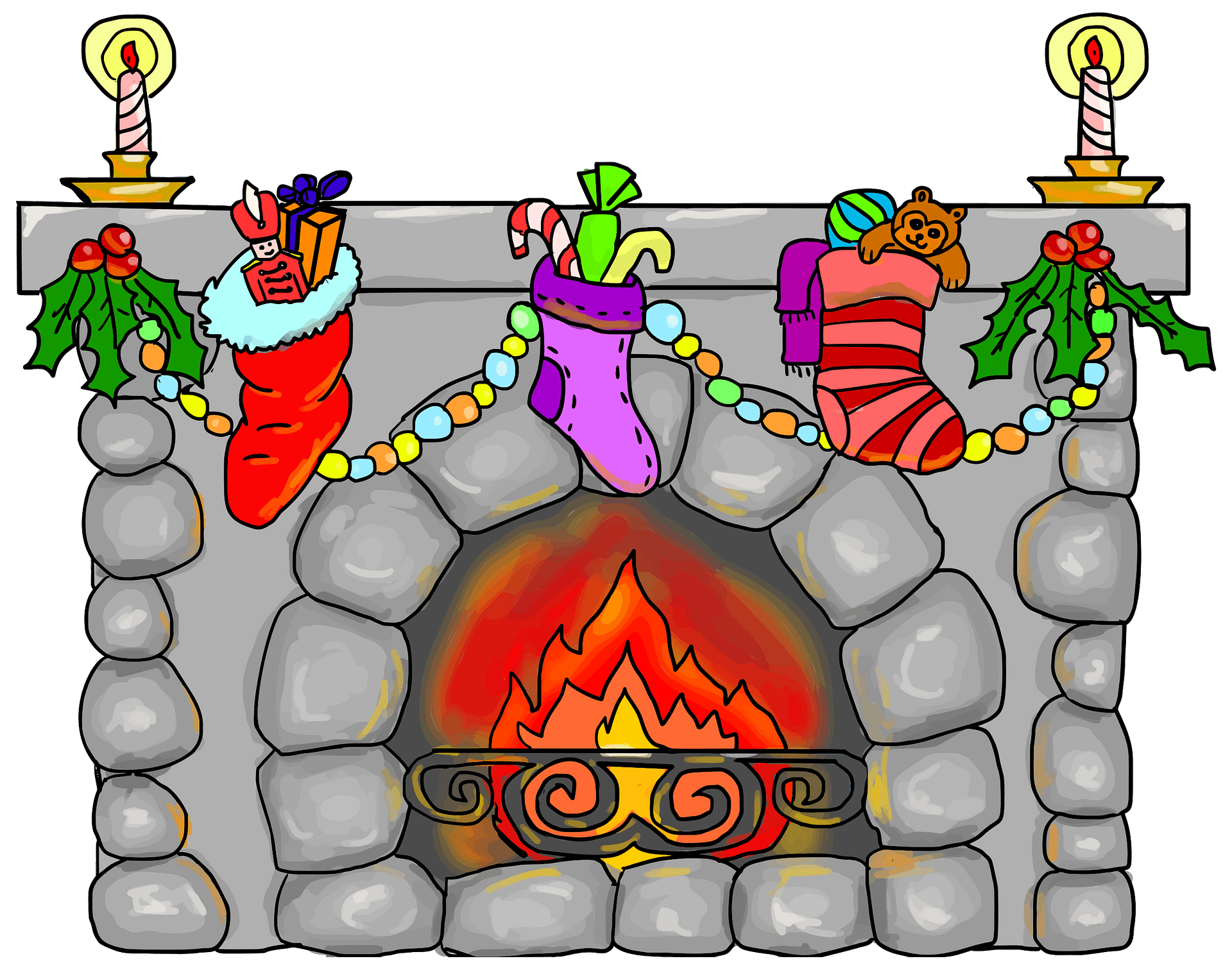 Detail Christmas Fireplace Png Nomer 15