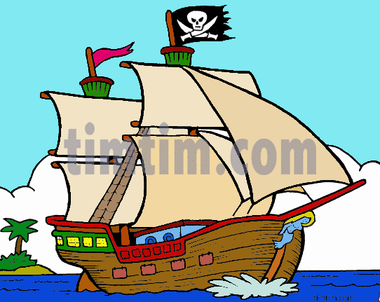 Detail Pirate Ship Drawing Nomer 22