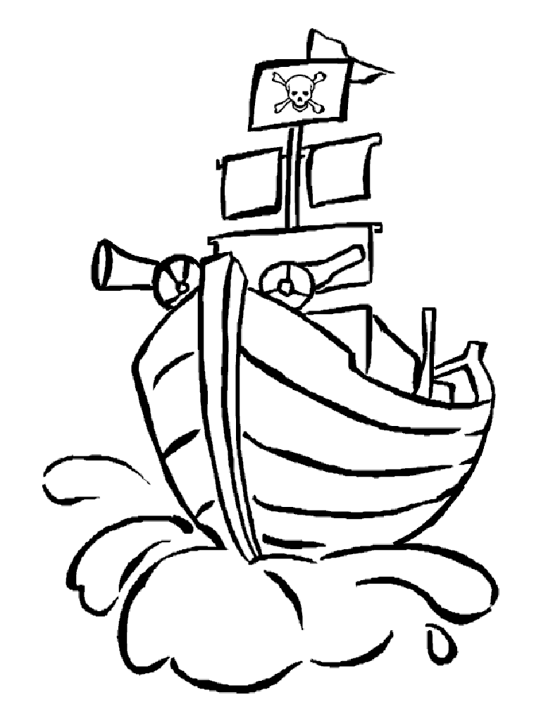 Detail Pirate Ship Drawing Nomer 23