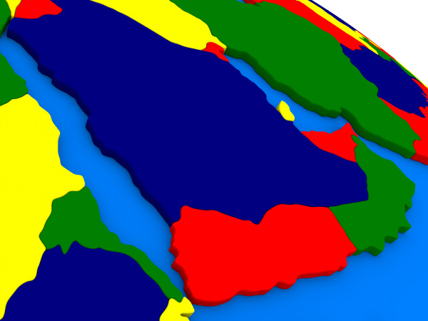 Arabische Halbinsel Karte - KibrisPDR