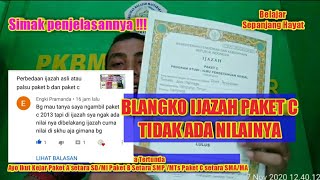 Detail Blangko Ijazah Paket C Nomer 30