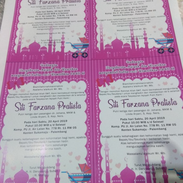 Detail Blangko Undangan Aqiqah Nomer 32