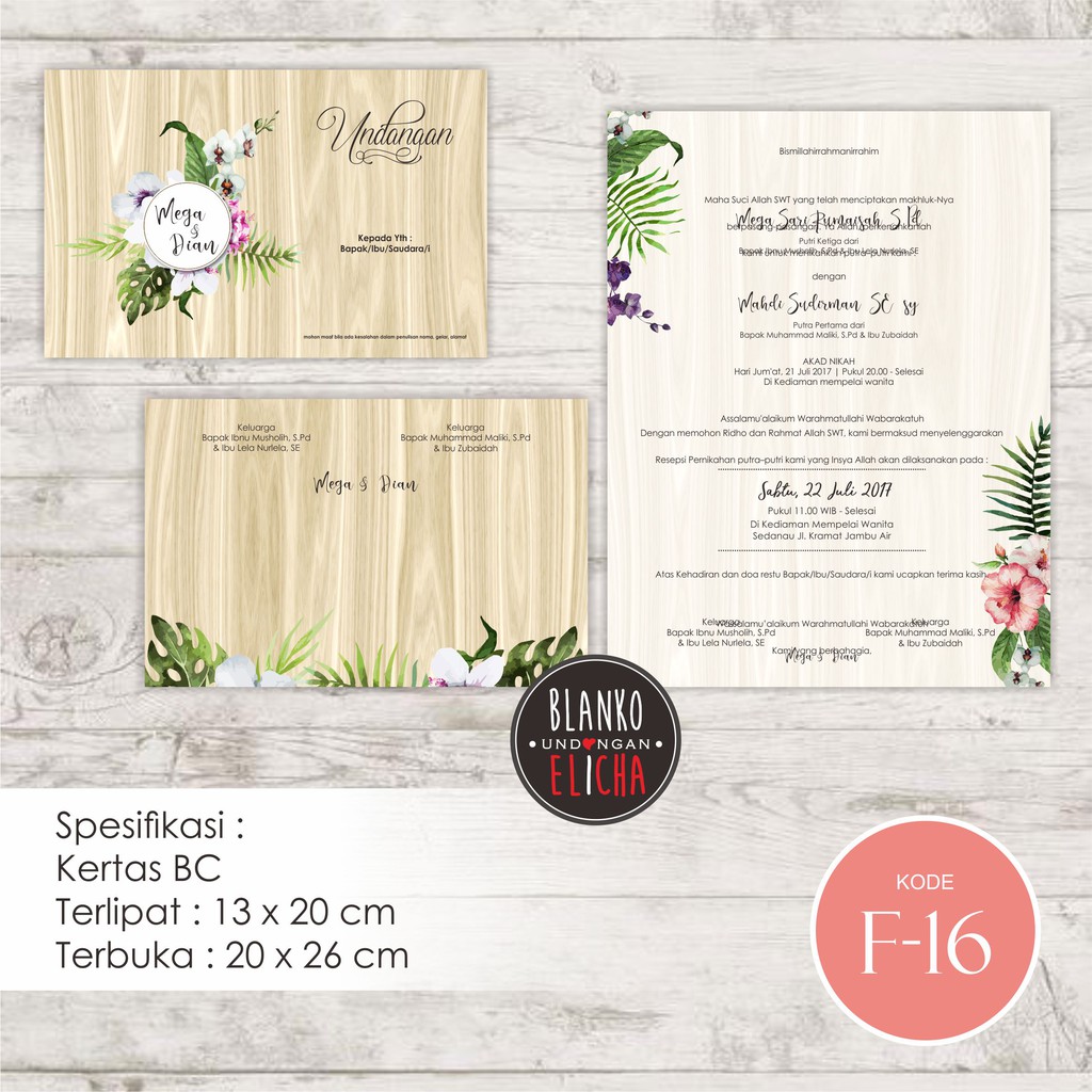 Detail Blangko Undangan Rustic Nomer 6