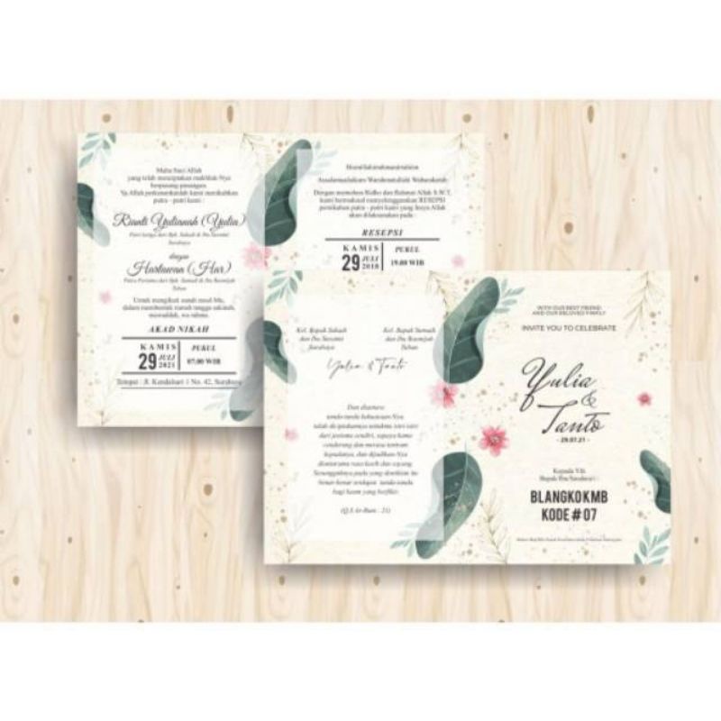 Detail Blangko Undangan Rustic Nomer 57