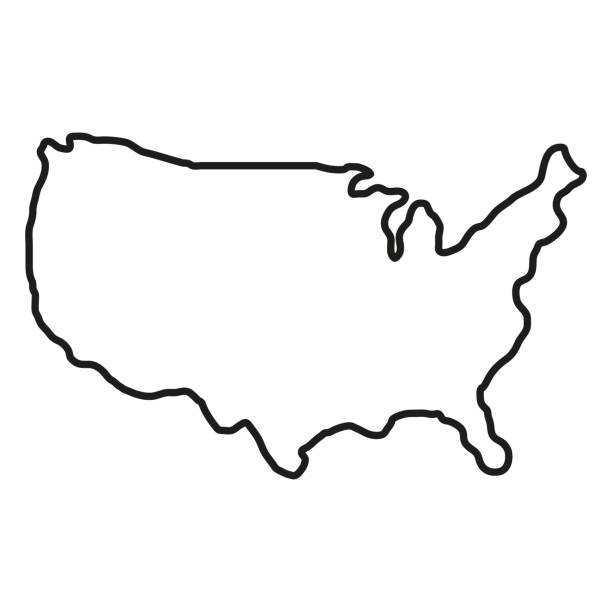 Detail Blank Map Of Usa Nomer 16