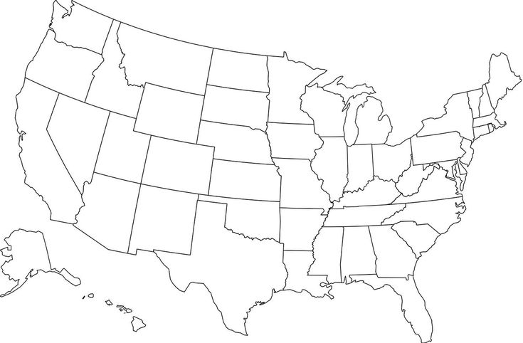 Detail Blank Map Of Usa Nomer 21