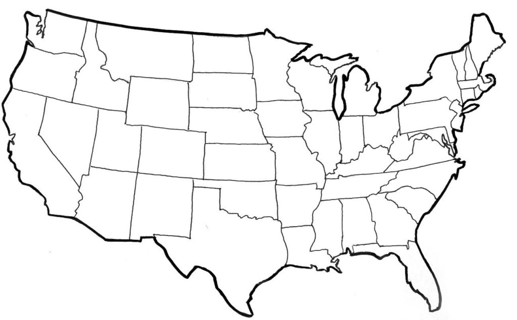 Detail Blank Map Of Usa Nomer 4