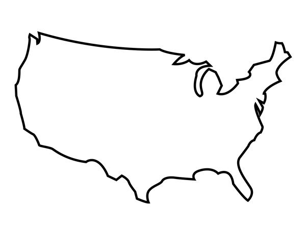 Detail Blank Map Of Usa Nomer 30