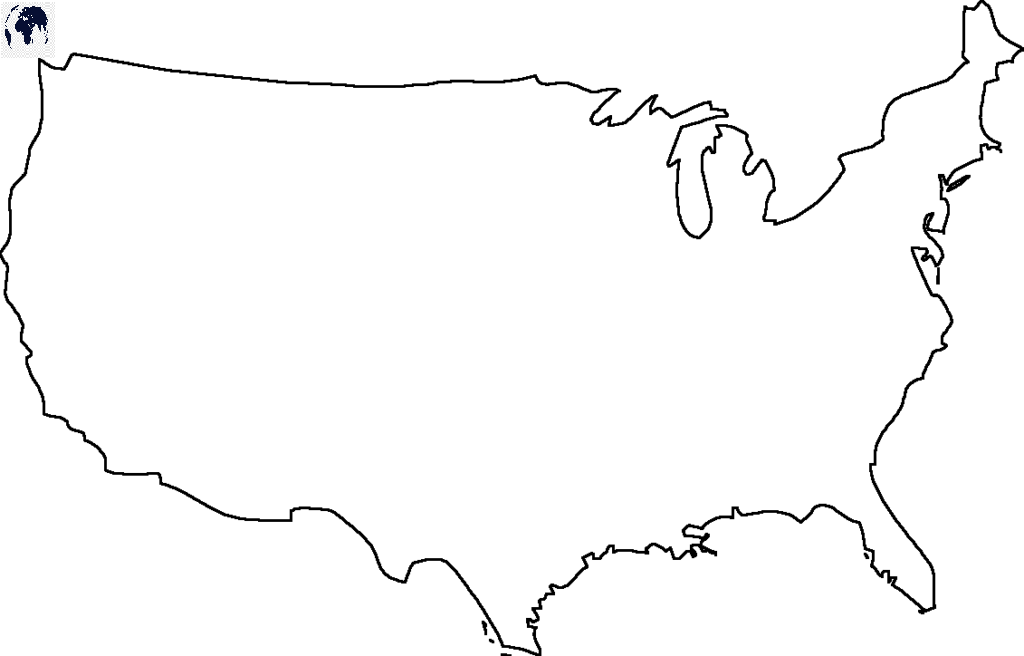 Detail Blank Map Of Usa Nomer 5