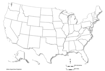 Detail Blank Map Of Usa Nomer 52