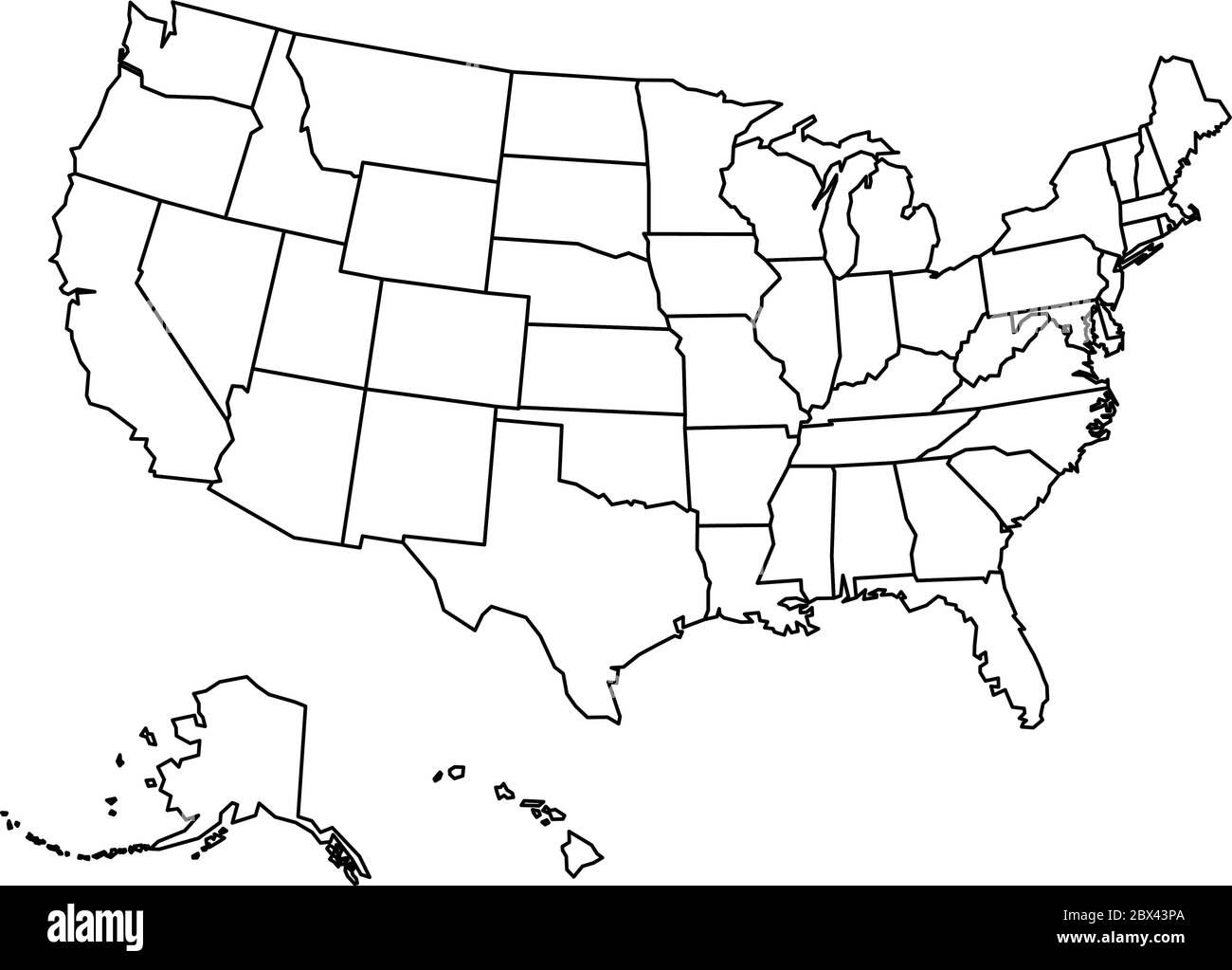 Detail Blank Map Of Usa Nomer 7