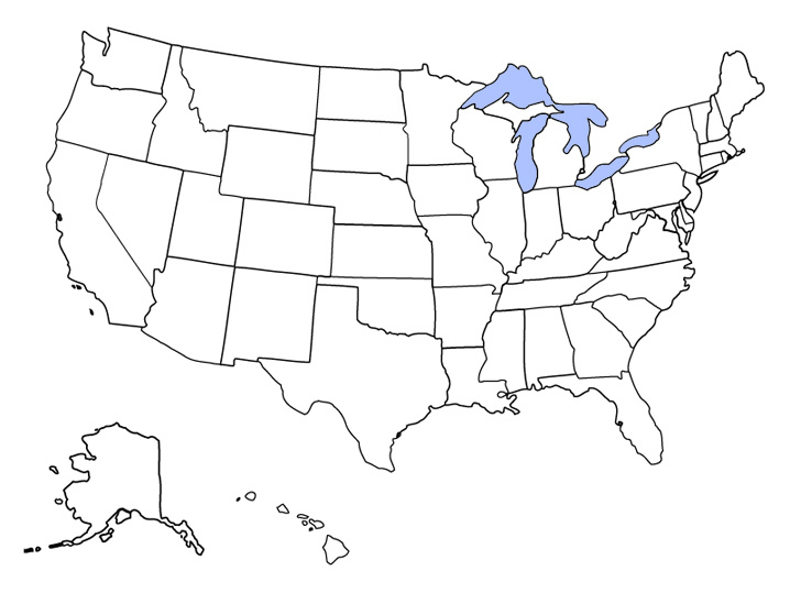 Detail Blank Map Of Usa Nomer 9