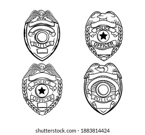 Detail Blank Police Badge Clipart Nomer 47