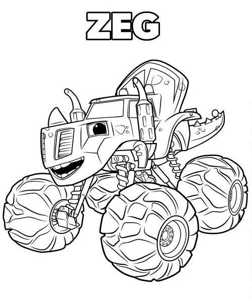 Detail Blaze Coloring Pages Nomer 20