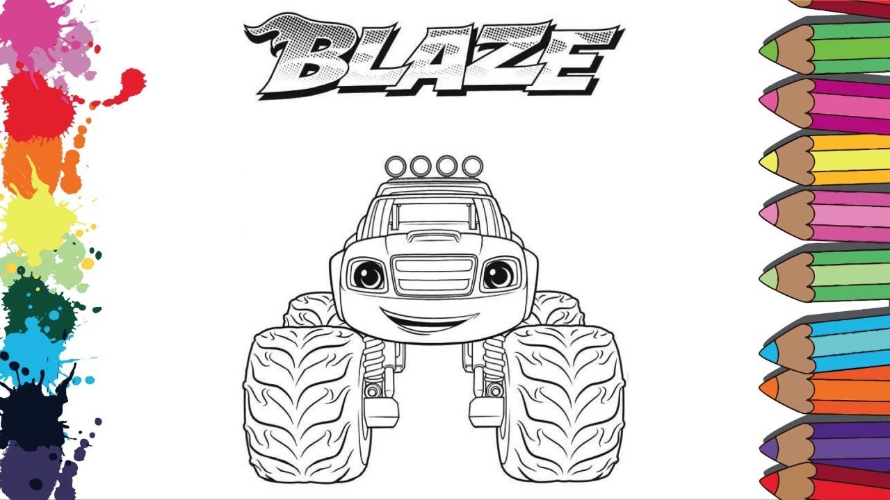 Detail Blaze Coloring Pages Nomer 36