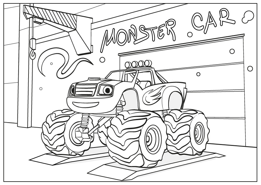 Detail Blaze Coloring Pages Nomer 37