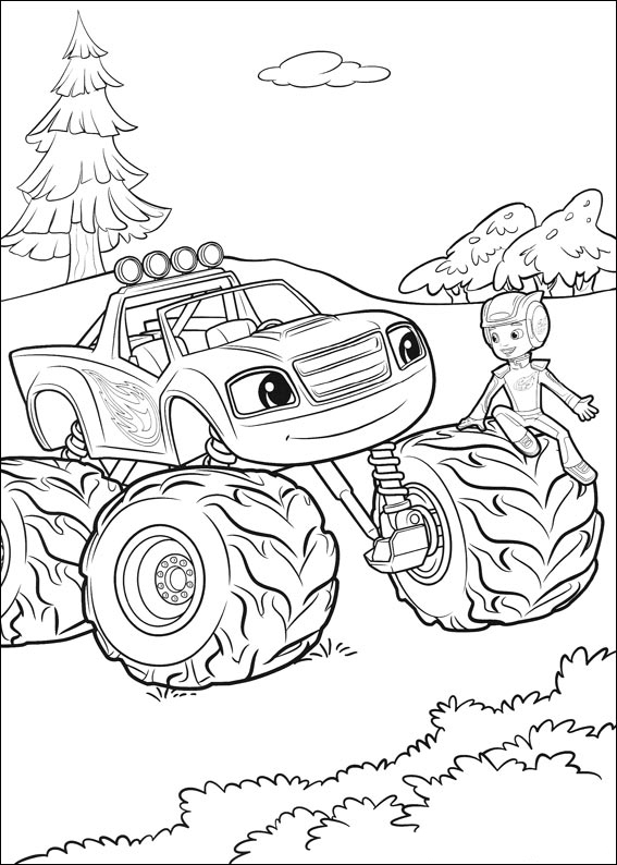 Detail Blaze Coloring Pages Nomer 45