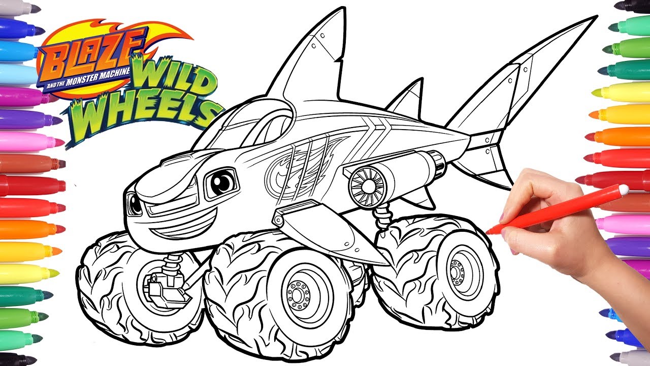 Detail Blaze Coloring Pages Nomer 46