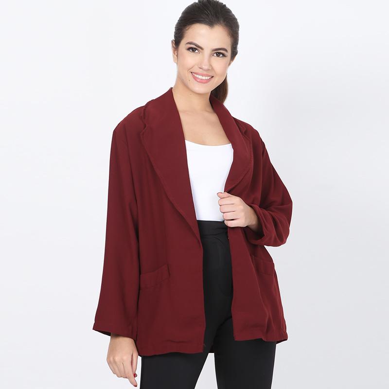 Detail Blazer Merah Maroon Wanita Nomer 15