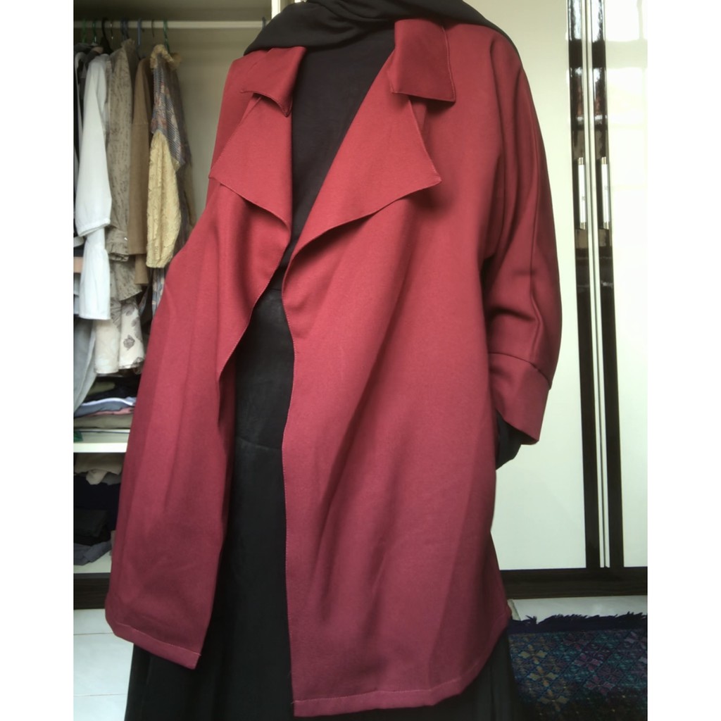 Detail Blazer Merah Maroon Wanita Nomer 19