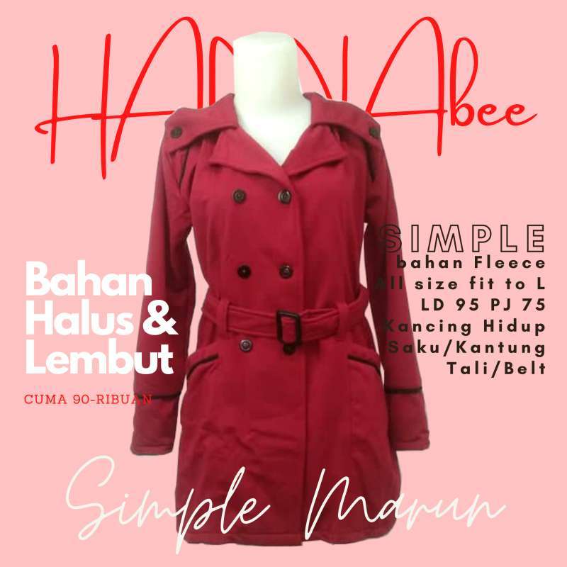 Detail Blazer Merah Maroon Wanita Nomer 20