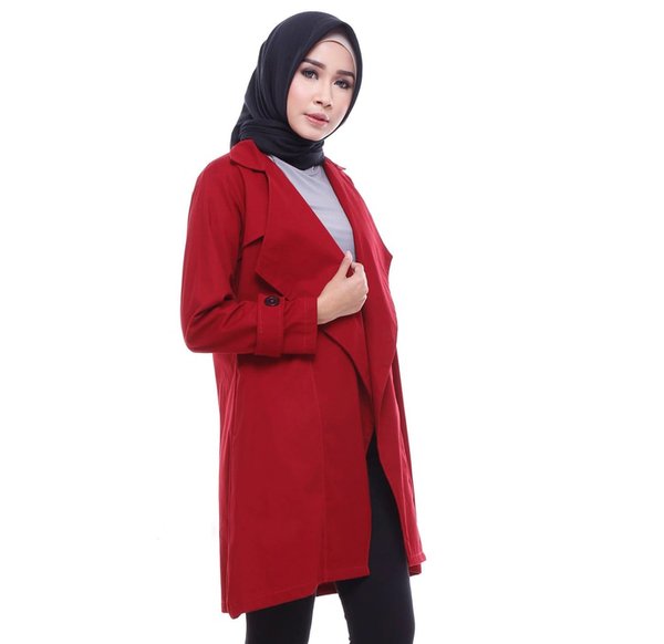 Detail Blazer Merah Maroon Wanita Nomer 23