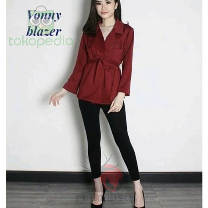 Detail Blazer Merah Maroon Wanita Nomer 35