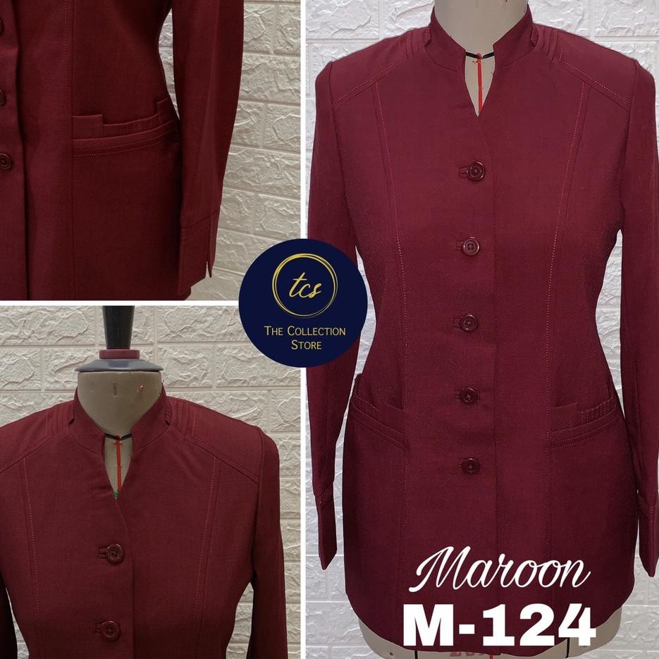 Detail Blazer Merah Maroon Wanita Nomer 36