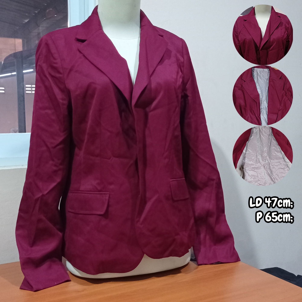 Detail Blazer Merah Maroon Wanita Nomer 37