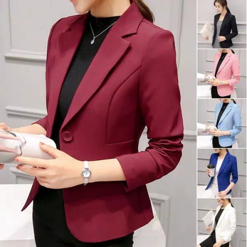 Detail Blazer Merah Maroon Wanita Nomer 6