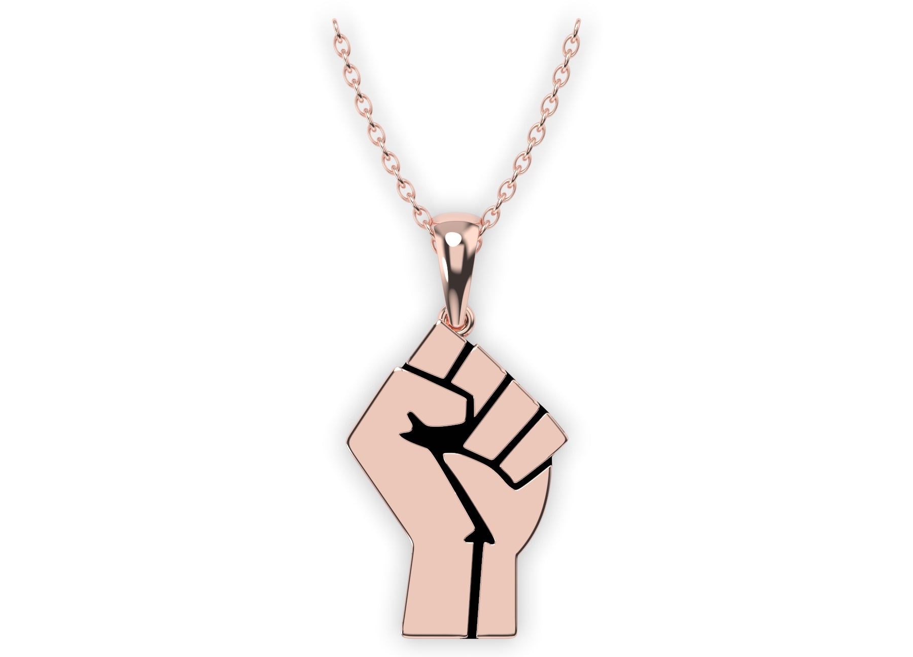 Detail Blm Fist Necklace Nomer 8