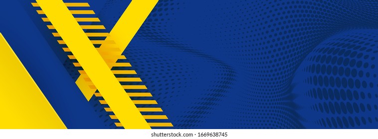 Detail Blue And Yellow Background Design Nomer 2