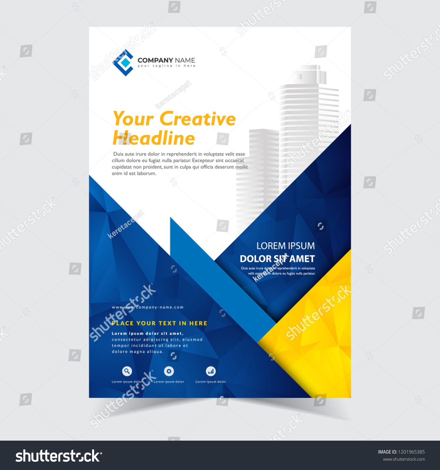 Detail Blue And Yellow Vector Background Design Nomer 40