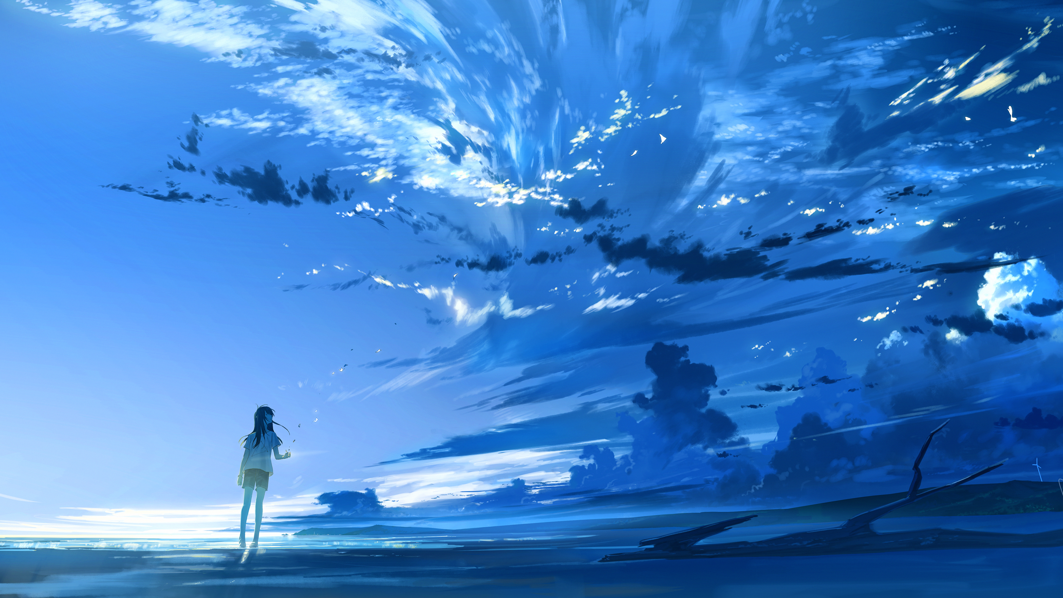 Detail Blue Anime Background Nomer 3