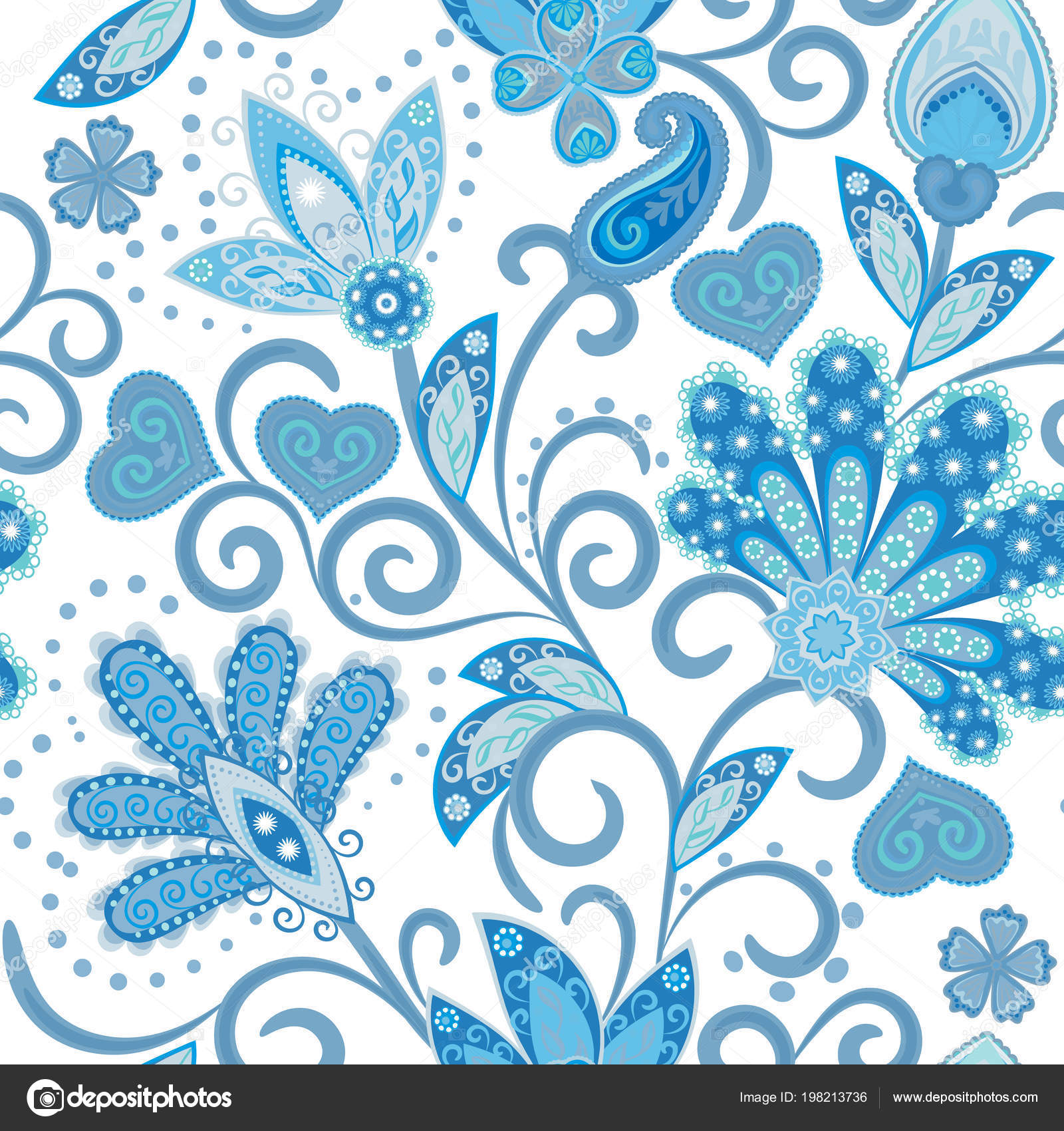 Detail Blue Batik Background Nomer 11