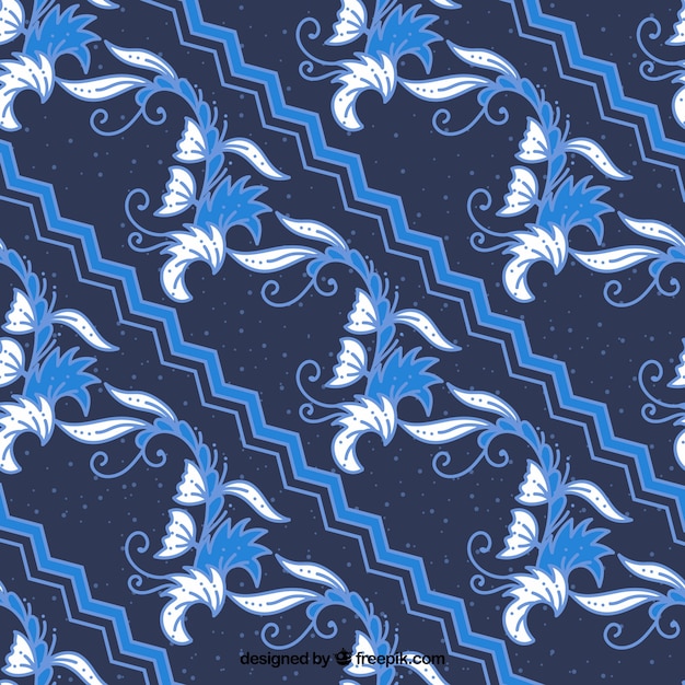 Detail Blue Batik Background Nomer 12