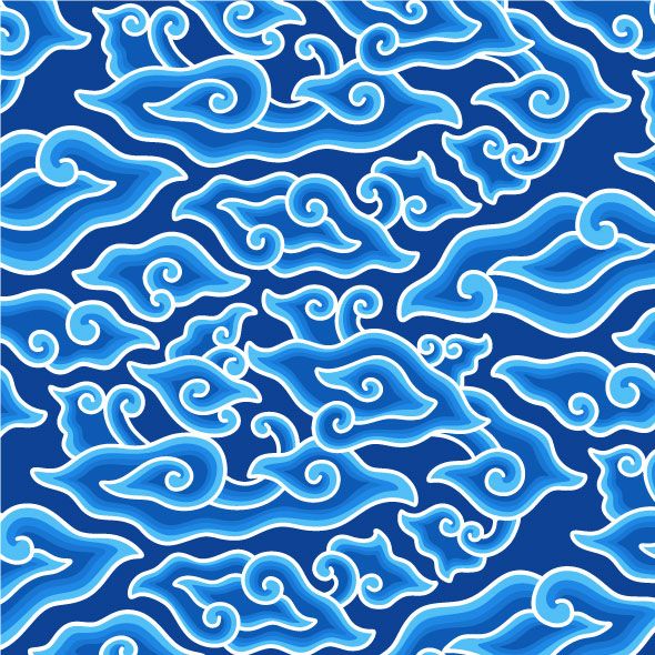 Detail Blue Batik Background Nomer 13