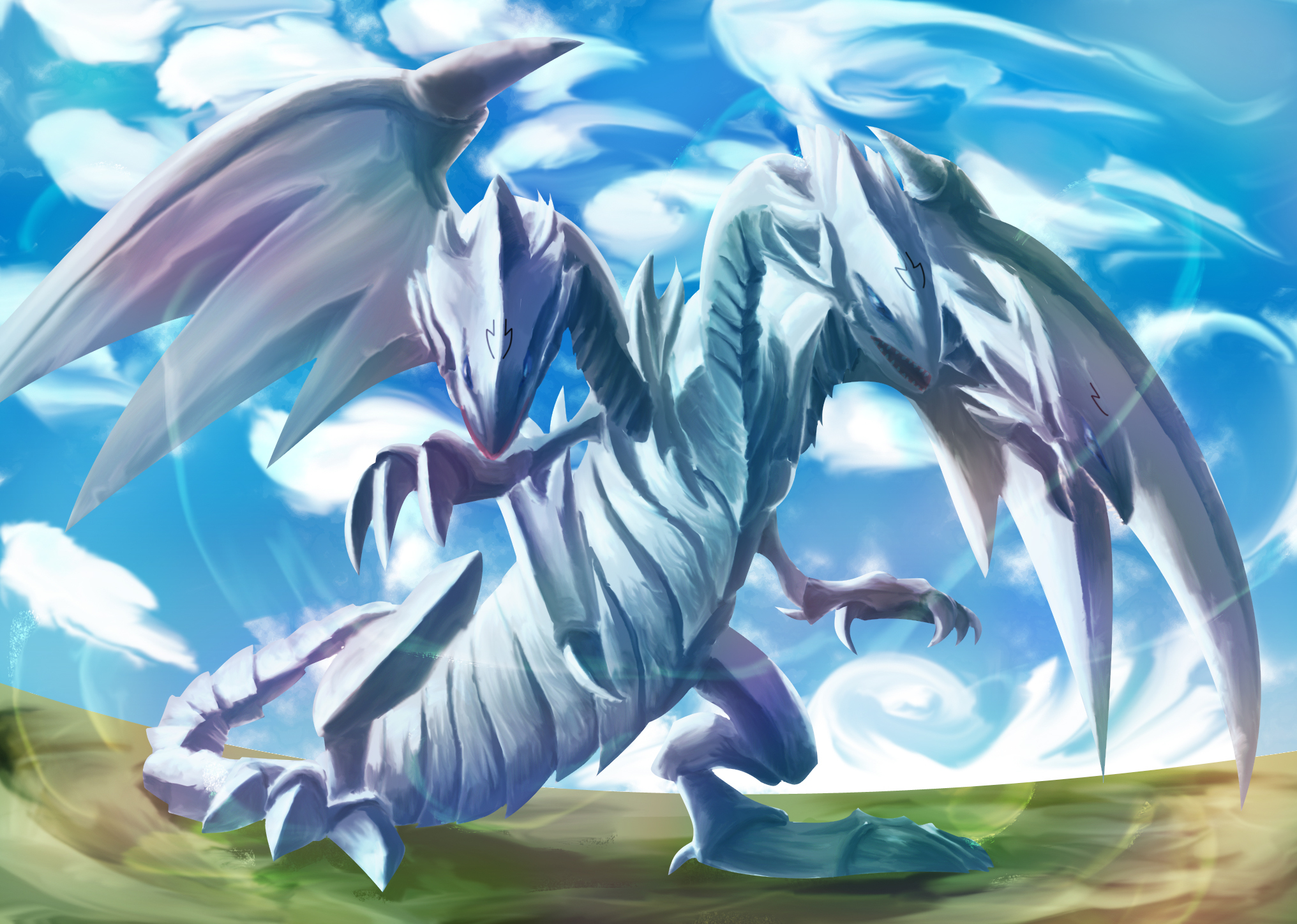 Detail Blue Eyes White Dragon Wallpaper Nomer 12