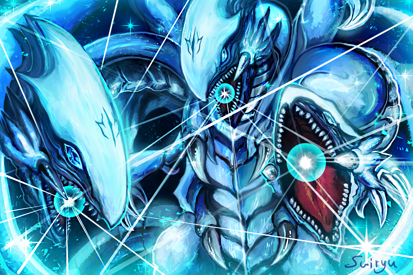 Detail Blue Eyes White Dragon Wallpaper Nomer 16