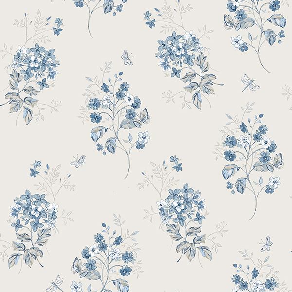Detail Blue Floral Background Nomer 14