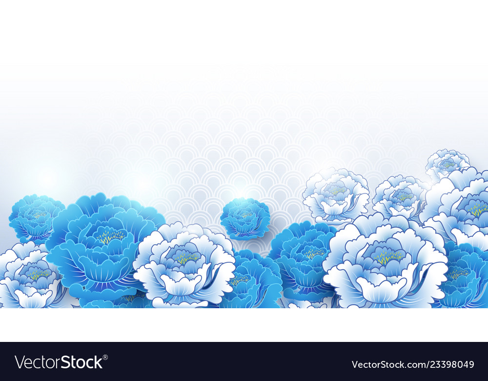 Detail Blue Floral Background Nomer 3