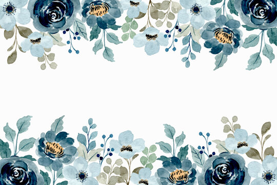 Detail Blue Floral Background Nomer 25