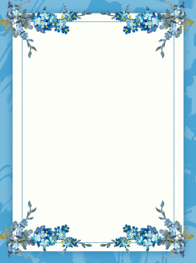 Detail Blue Floral Background Nomer 37